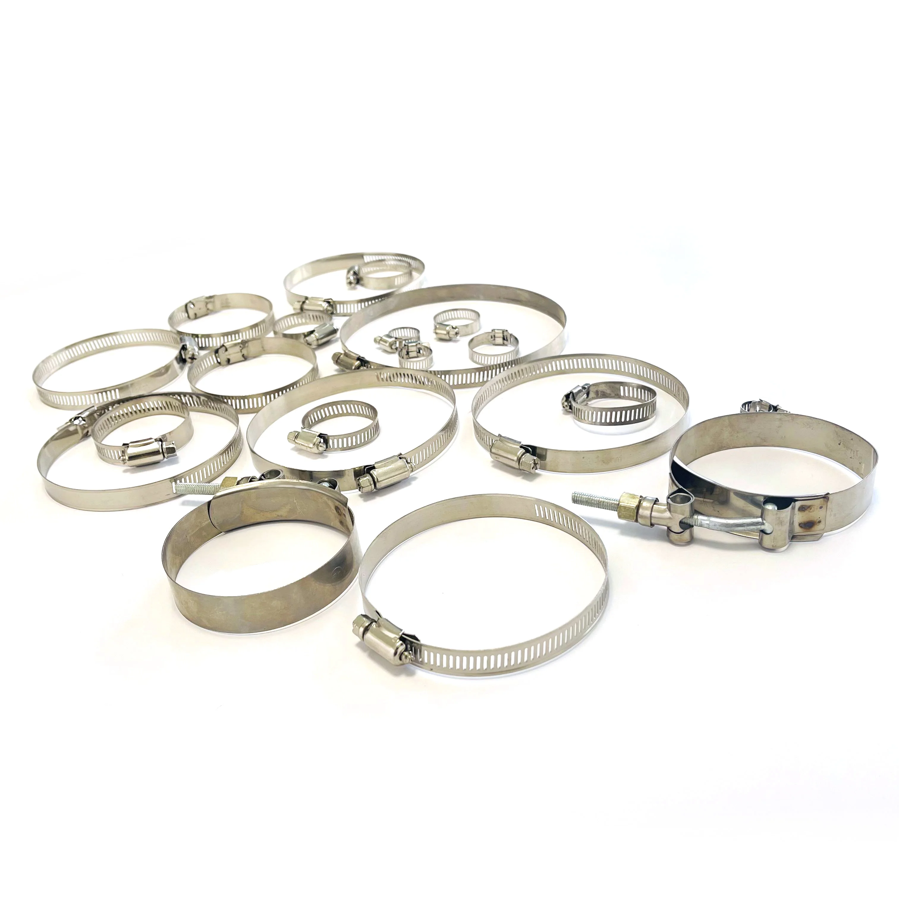 Factory Wholesale Heavy Duty hose clamps stainless steel ss pipe clamp 1/4 American Type Hot hose clip Hose Clamp