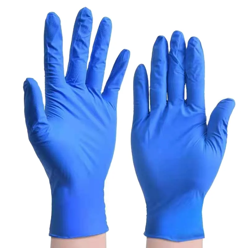 Factory Direct Supply Powder Free White/Blue Nitrile Gloves for Clinic