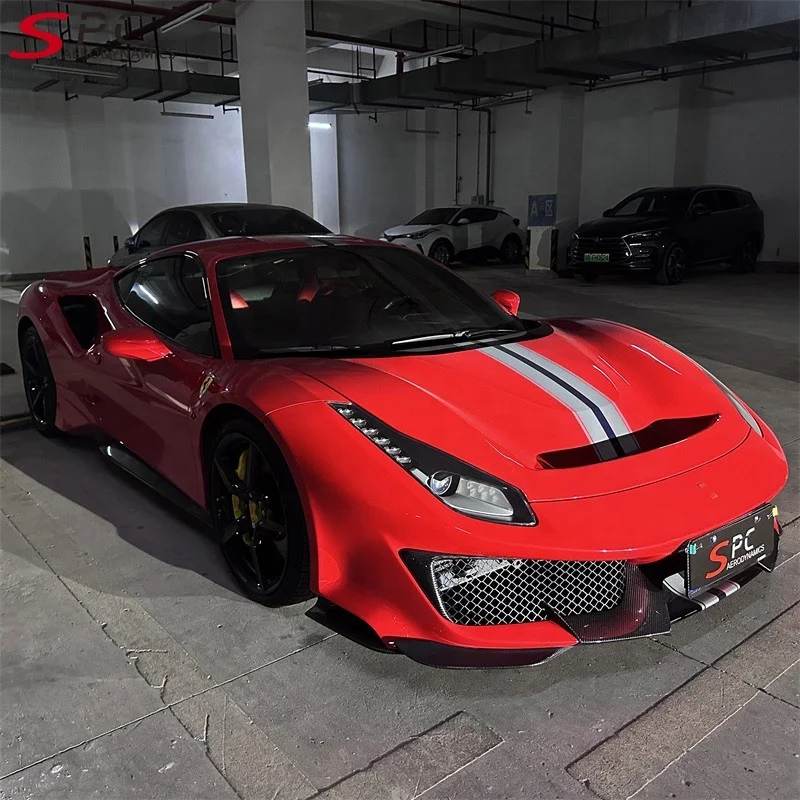 SPC Carbon Fiber Body Aerokit for Ferrari 488 Dry Carbon Fiber Tuning Body Kit For Ferrari 488 Carbon Fiber Wind Spoiler Kit