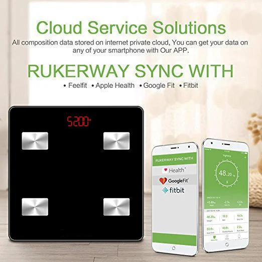 Smart Blue-tooth body fat scale BMI free app wifi bathroom scales digital weight body scale