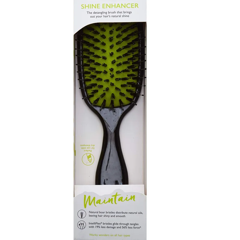 Natural Boar Bristles Hair Brushes  For All Hair Types Shine Enhancer Hairbrush For Women Men Wet And Dry Hair