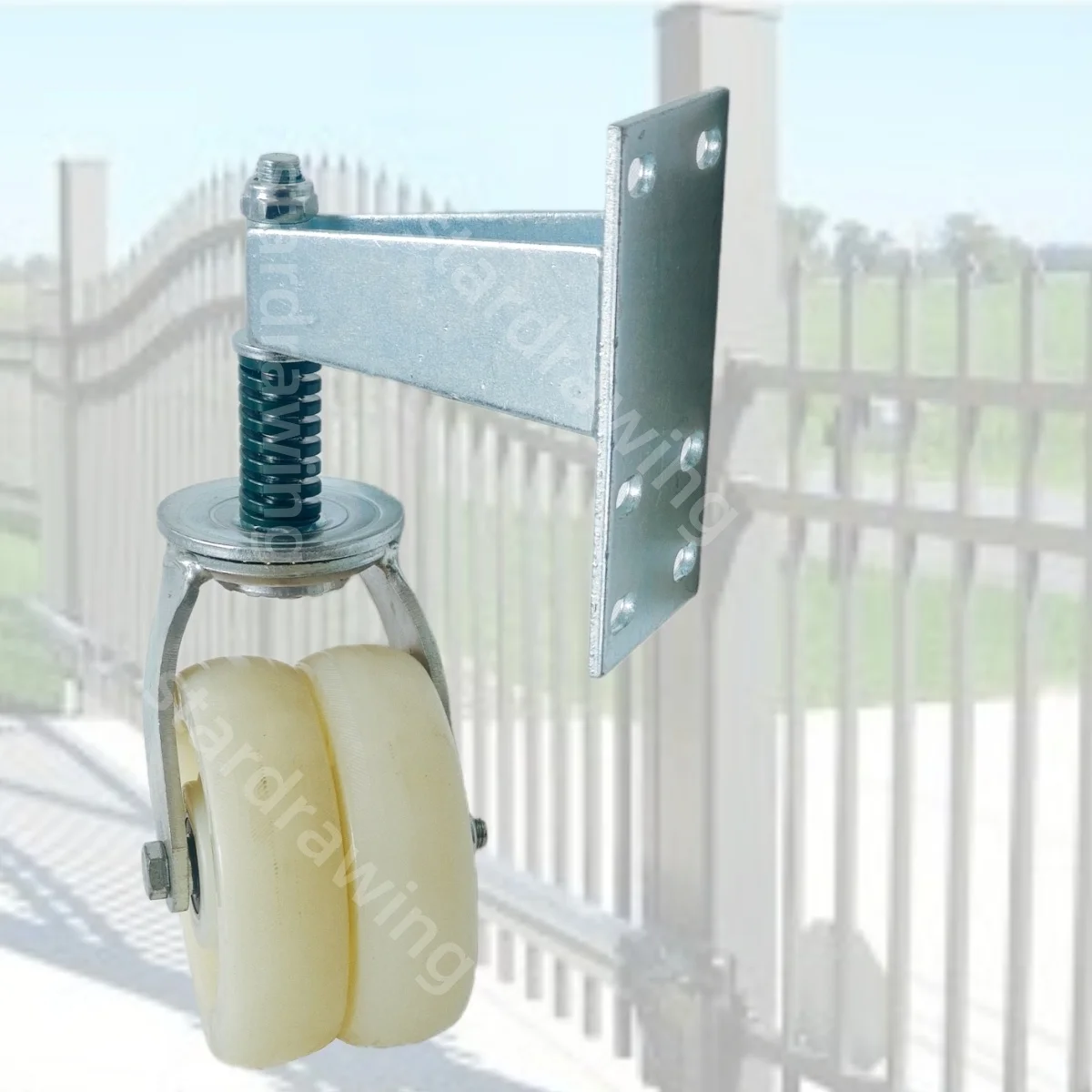 SS 150mm Gate Supporting Wheel Shock Absorbing Garage Door Wheel Castor