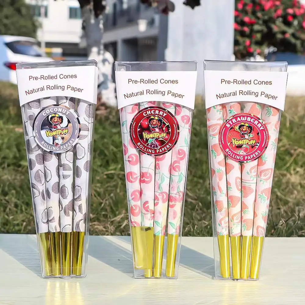 Лидер продаж на заказ HONEYPUFF 9 вкусов 110 мм фруктовая свернутая бумага с конусом королевского размера насадками для фильтров