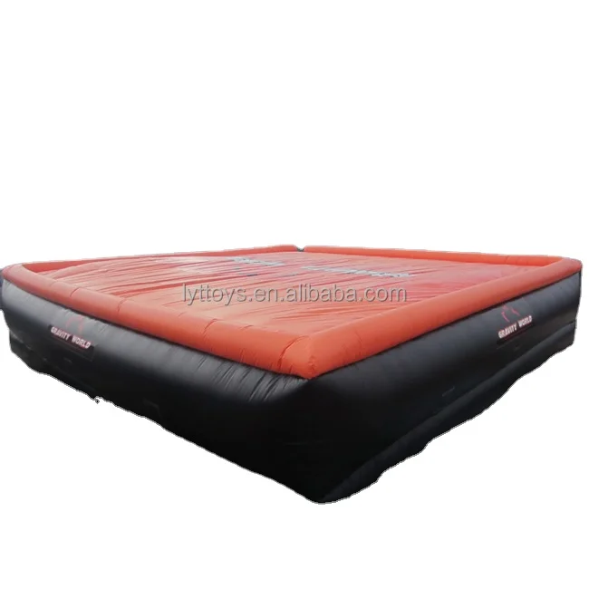 Outdoor inflatable big stunt jumping cushion air bag for bike sport