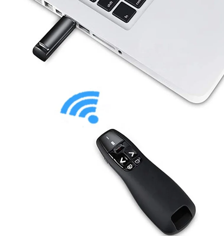 Amazon hot sale RF 2.4GHz Wireless lazer Presenter Laser Pointers for Mac/Win/Computer/Laptop with Red color
