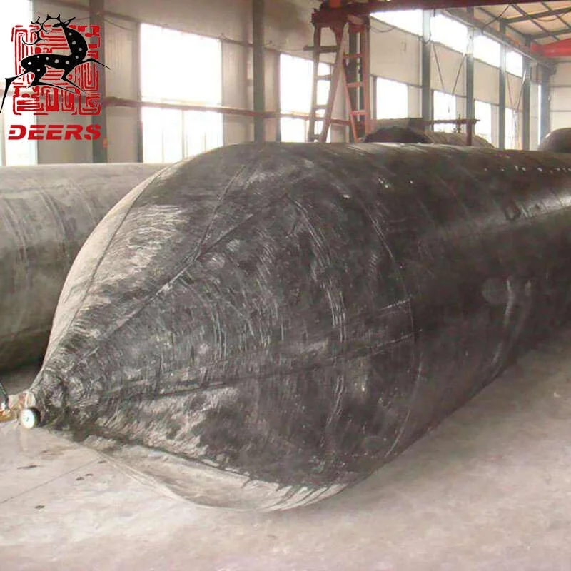 Durable marine inflatable pontoon lifting airbags for launching