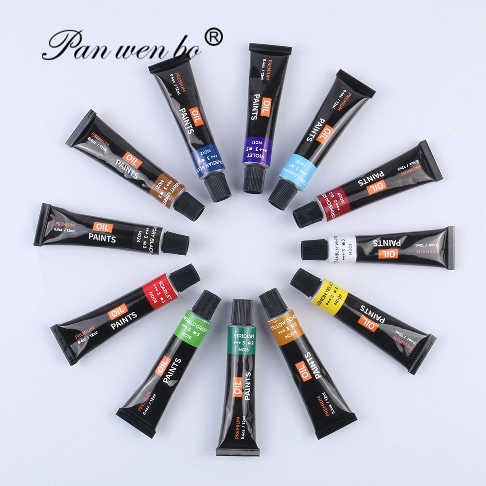 High Quality Professional 12Colors Acrylic Oil Paint Set Non Toxic Professional acrylic artist paint set