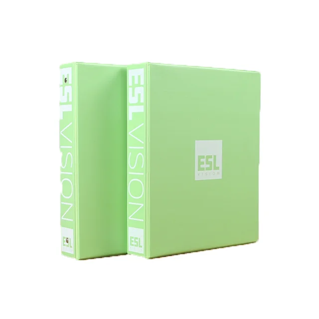 Hot sale office 2 inch plastic pvc 3-hole ring binder a4 size hard cover document files folders printed with pocket custom