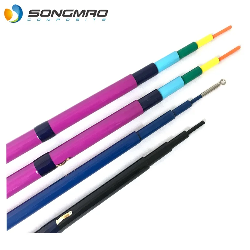 High quality colorful fiberglass extension flag pole with stand