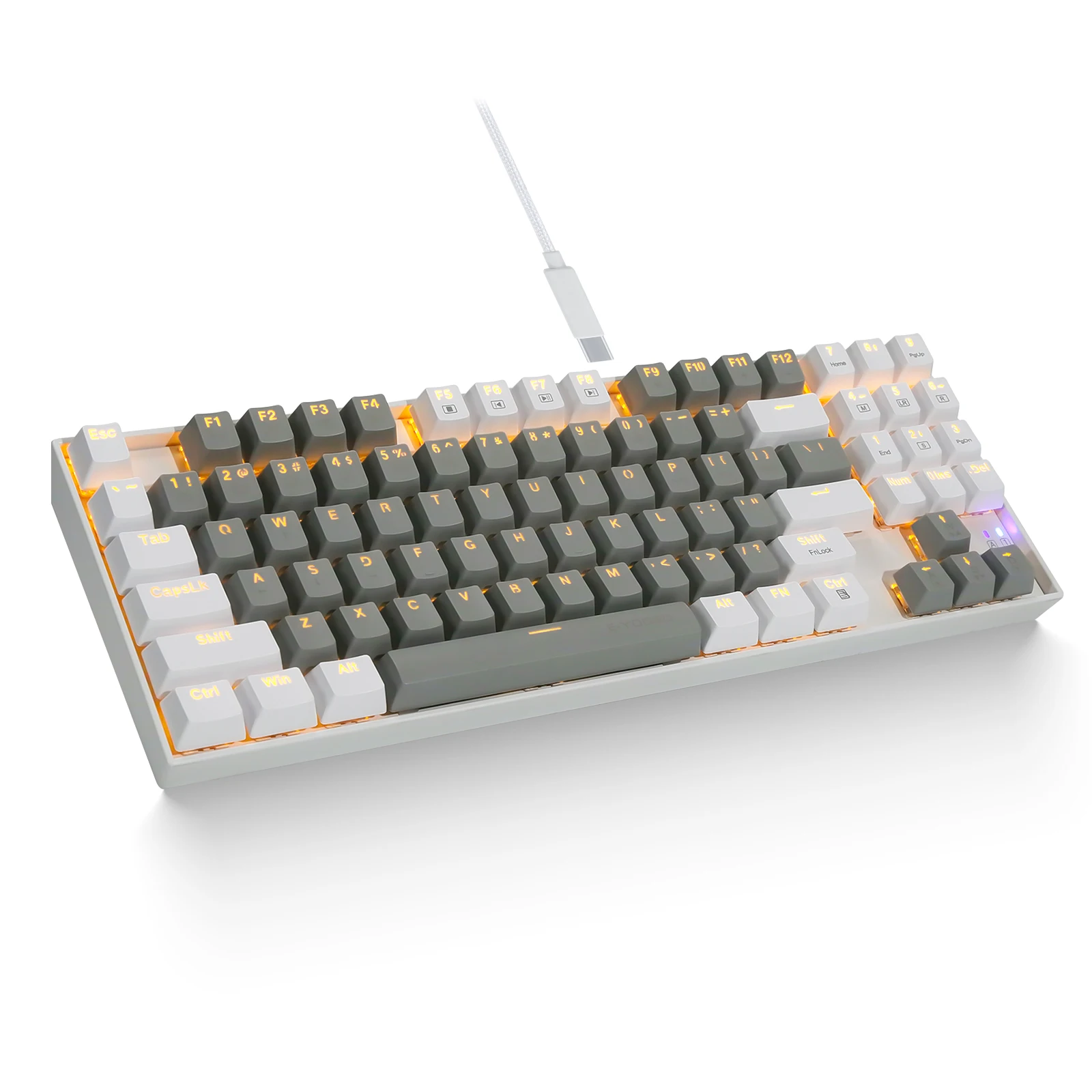 Customized E-YOOSO Z-13 LED Backlit 89 Keys Wired Hot Swap Portable Gaming Keyboard for Laptop Computer PC Mechanical Keyboard