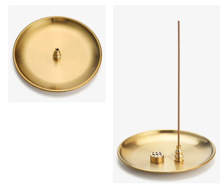 Alloy Cone Ash Tray Outdoors Incense Stick Burner Holder Brass Incense Holders For Sticks Palo Santo Holder