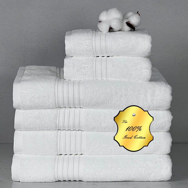 Factory hot sale high quality turkish cotton bath towel set custom 100% cotton hotel bath towel face towel