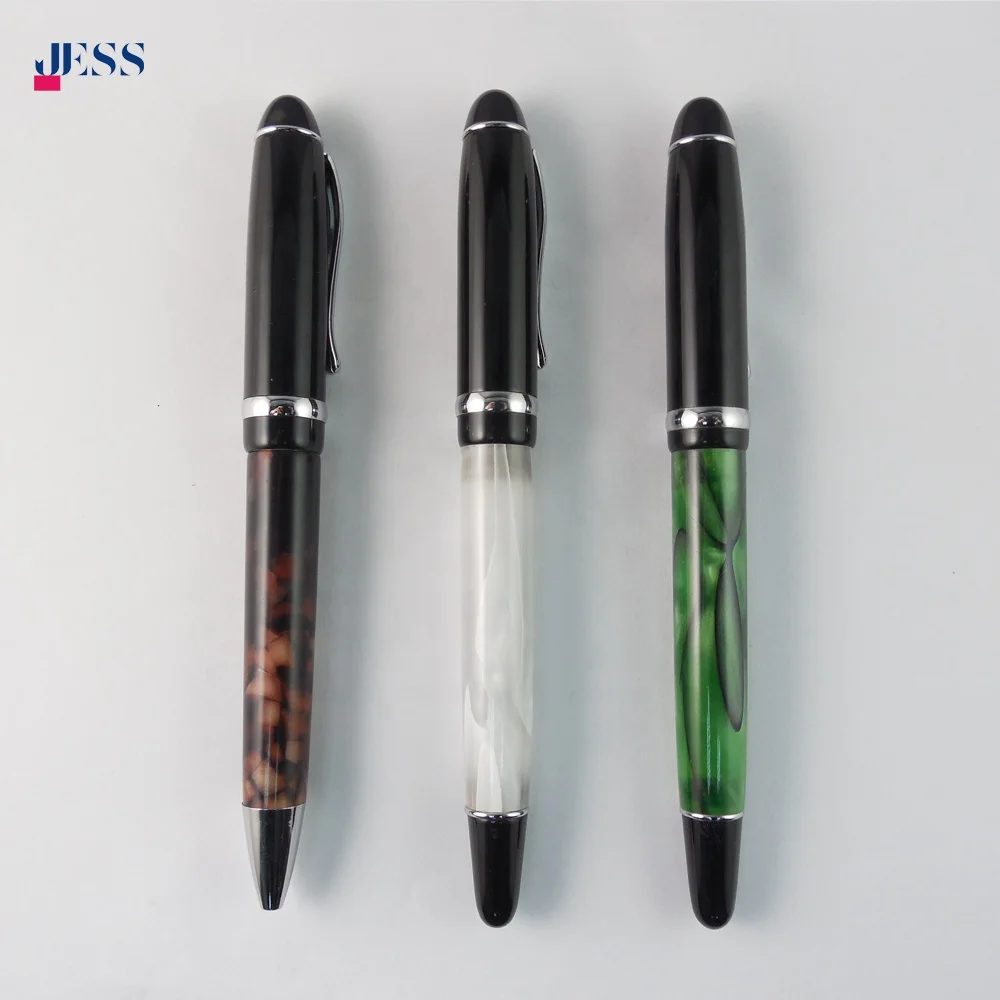 Latest Customized Office School Metal Acrylic Gold Nib Fountain Pen for Students Writing Gift Pen