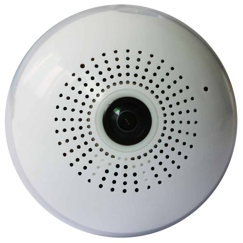 360 degree LED light 1080P wireless panoramic home security wifi CCTV fisheye bulb lamp two ways audio E27 camera
