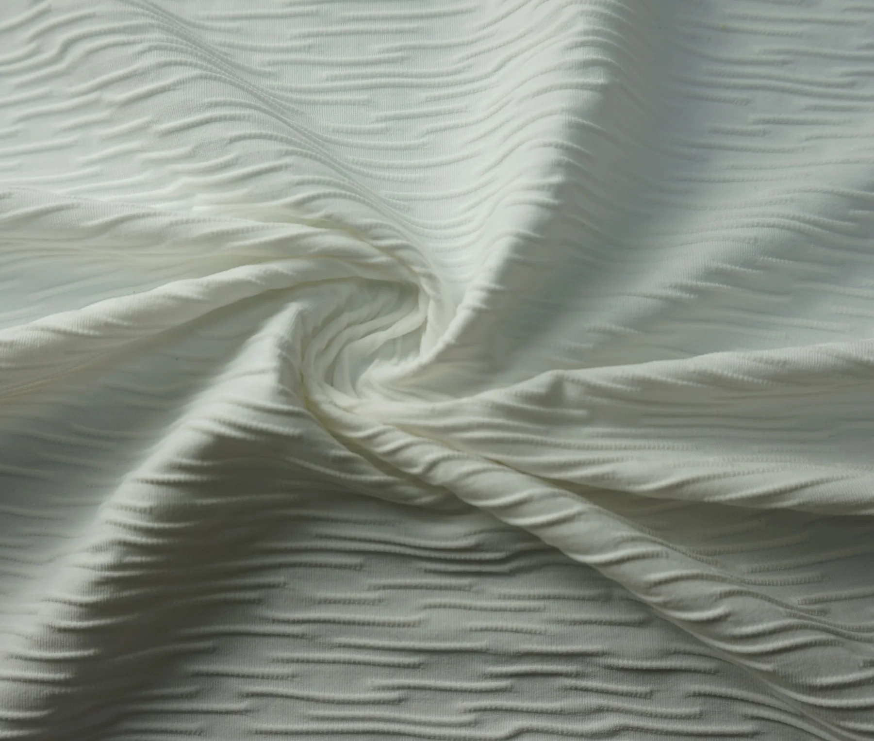 white solid short lines regular pattern textured 3D jacquard 4 way stretch polyester fabrics swimwear nylon spandex fabric
