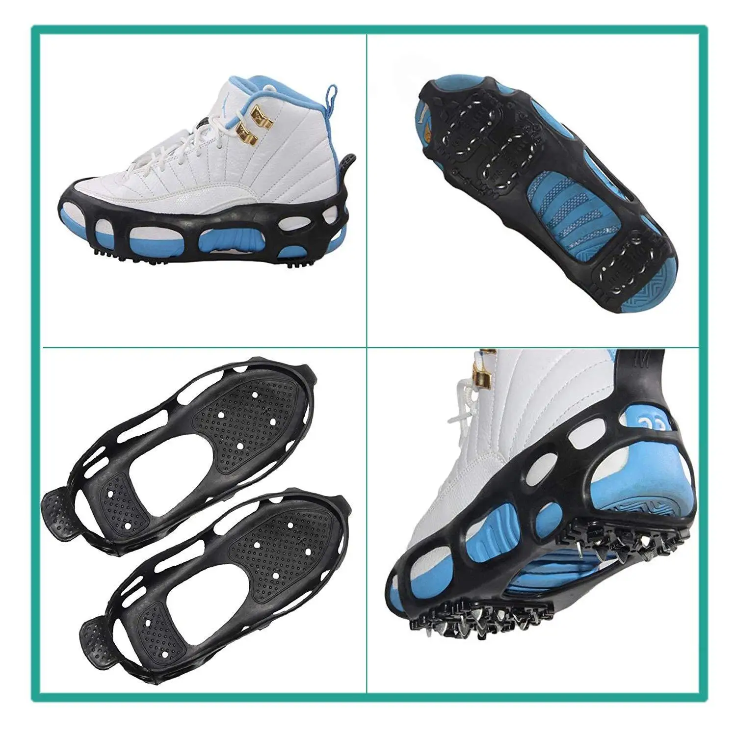 2019 New Style 24-Stud Ice Climbing grippers Crampons Anti Slip Snow Shoes Boots Spikeer Ice Cleats With Quality Warranty