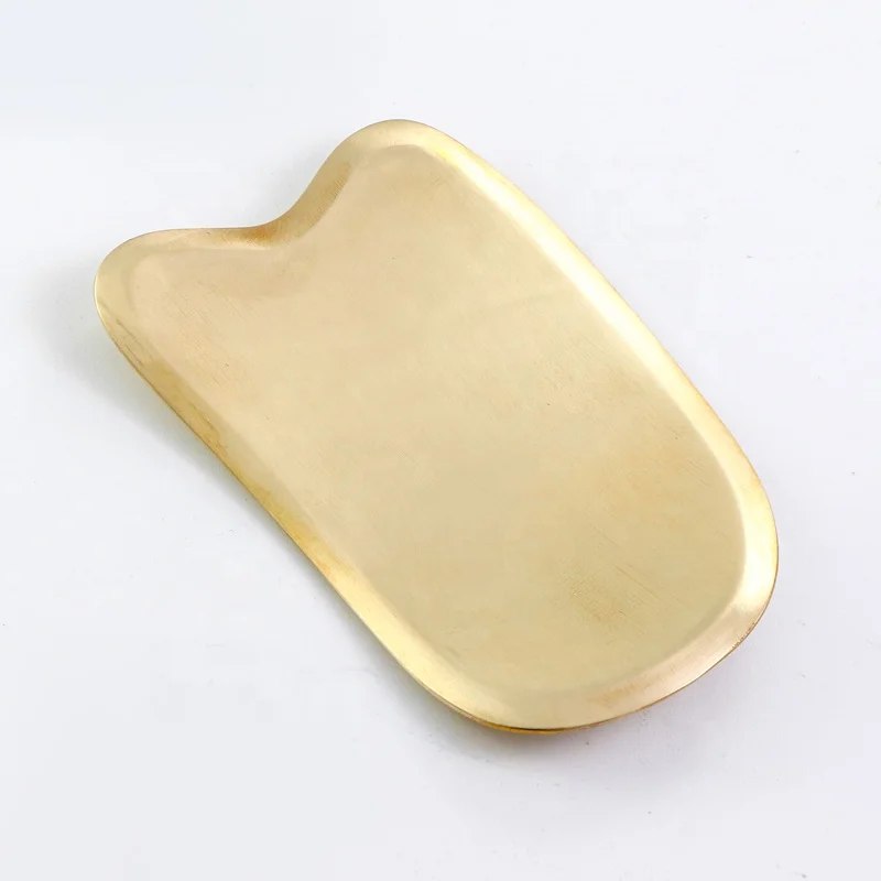Золотой латунный Скребок Для Массажа Гуаша инструмент для соскабливания и массажа доска металлическая медь Gua Sha