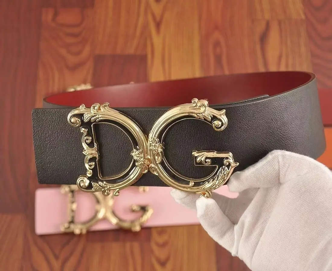 Whole Sale Rate Customized Gold Ly Buckle Leather Belt In High Quality