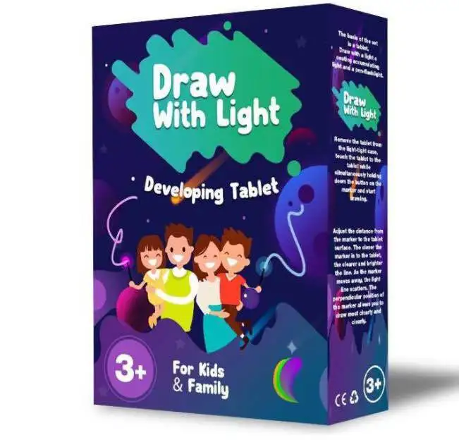 
Drawing Board Kids Toy Tablet Draw In Dark Magic With Light-Fun Fluorescent Pen Drawing Board Fun Developing Toy Magic Paint 