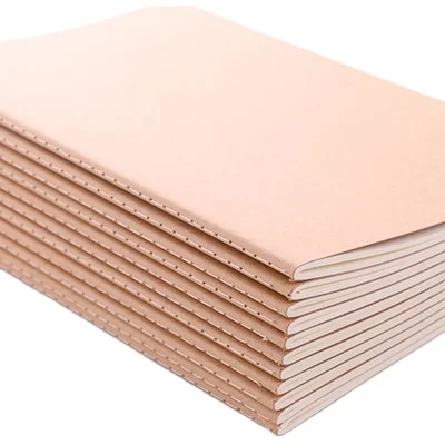 Customizable A4B5 Student Notebook Diary Kraft Paper with Leather Cover Hardcover Spiral Binding Custom Logo Notebook