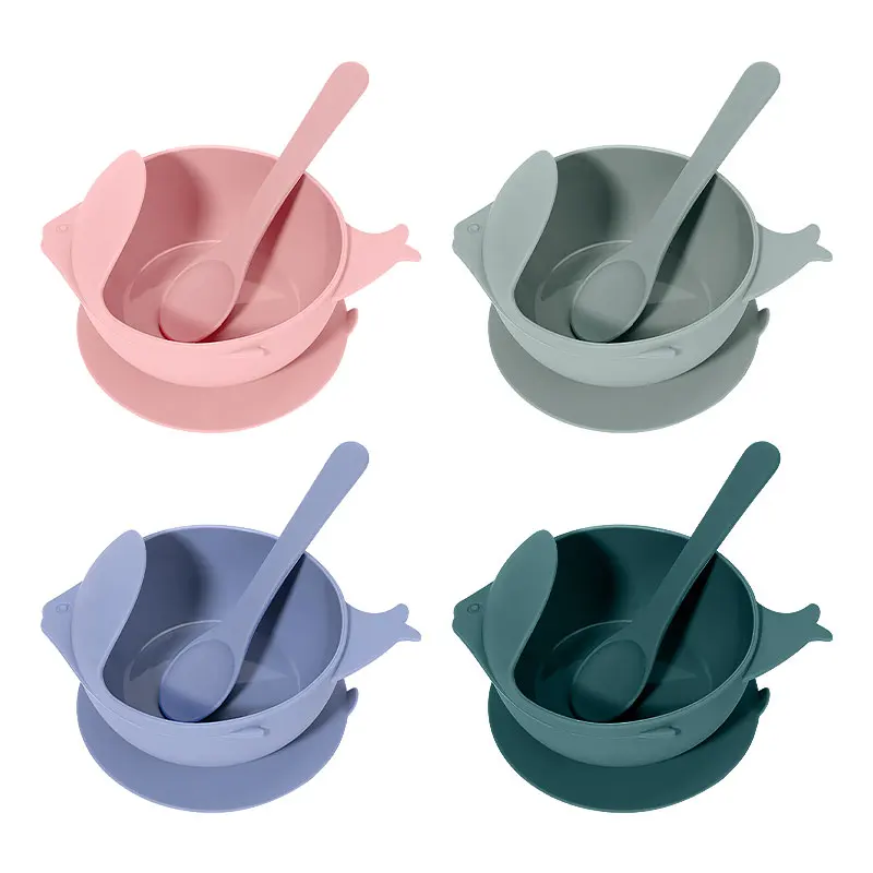 ODM Good Quality Baby Fashion Microwave Oven Safe Silicone Baby Feeding Bowl Baby Suction Bowl
