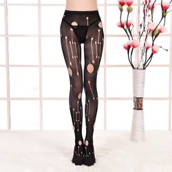 2022 Women Fashion Dot Pattern Nylon Pencil Pants Leggings See Through Pantyhose Tghts Girls in Tight Underwear