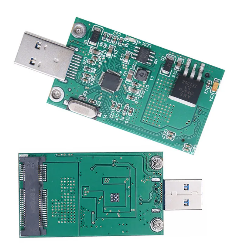 MSATA SSD to USB3.0 In-line mobile adapter Mini PCI-E SSD to USBA Type-A