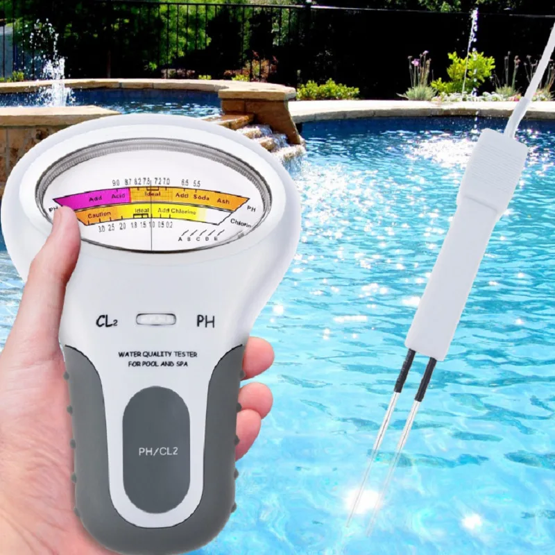 2 in 1 PH Chlorine Meter Tester PC-102 PH Tester Chlorine Water Quality Testing Device CL2 Measuring For Pool Aquarium