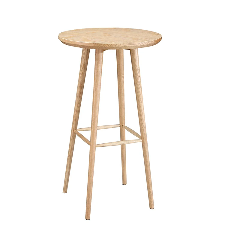 Solid wood bar stool modern simple fashion bar table KTV dessert shop milk tea shop bar chair high foot front desk stool