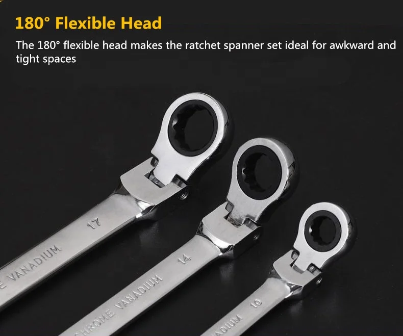YTH 6 to 32mm 180 degree Fixed ratchet combination wrench Combination Spanner