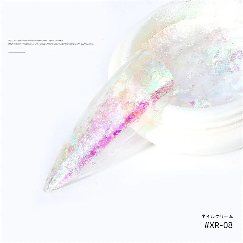 Nail Art Opal Powder Ultra thin Snow Velvet Cloud Brocade Nail Decoration Sequins