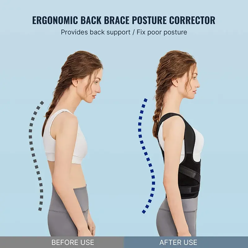 Hot Selling Posture Correction Belt Shoulder Lumbar Brace Spine Back Support Belt Adjustable back support belt