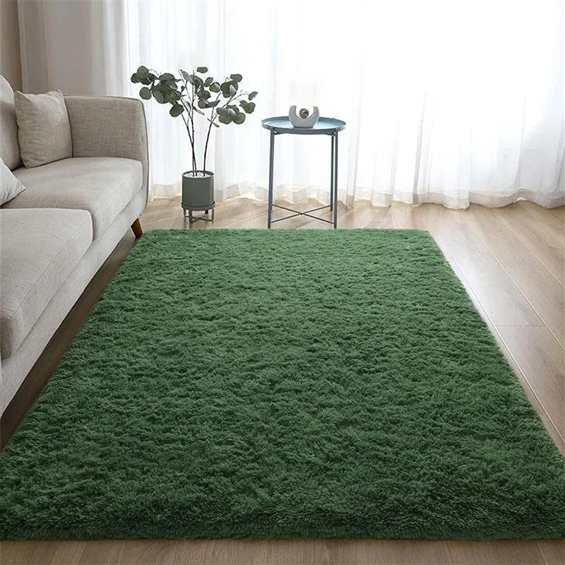 Faux Fur Rugs Green shag Area Rug Rabbit Faux Fur Rug Carpet