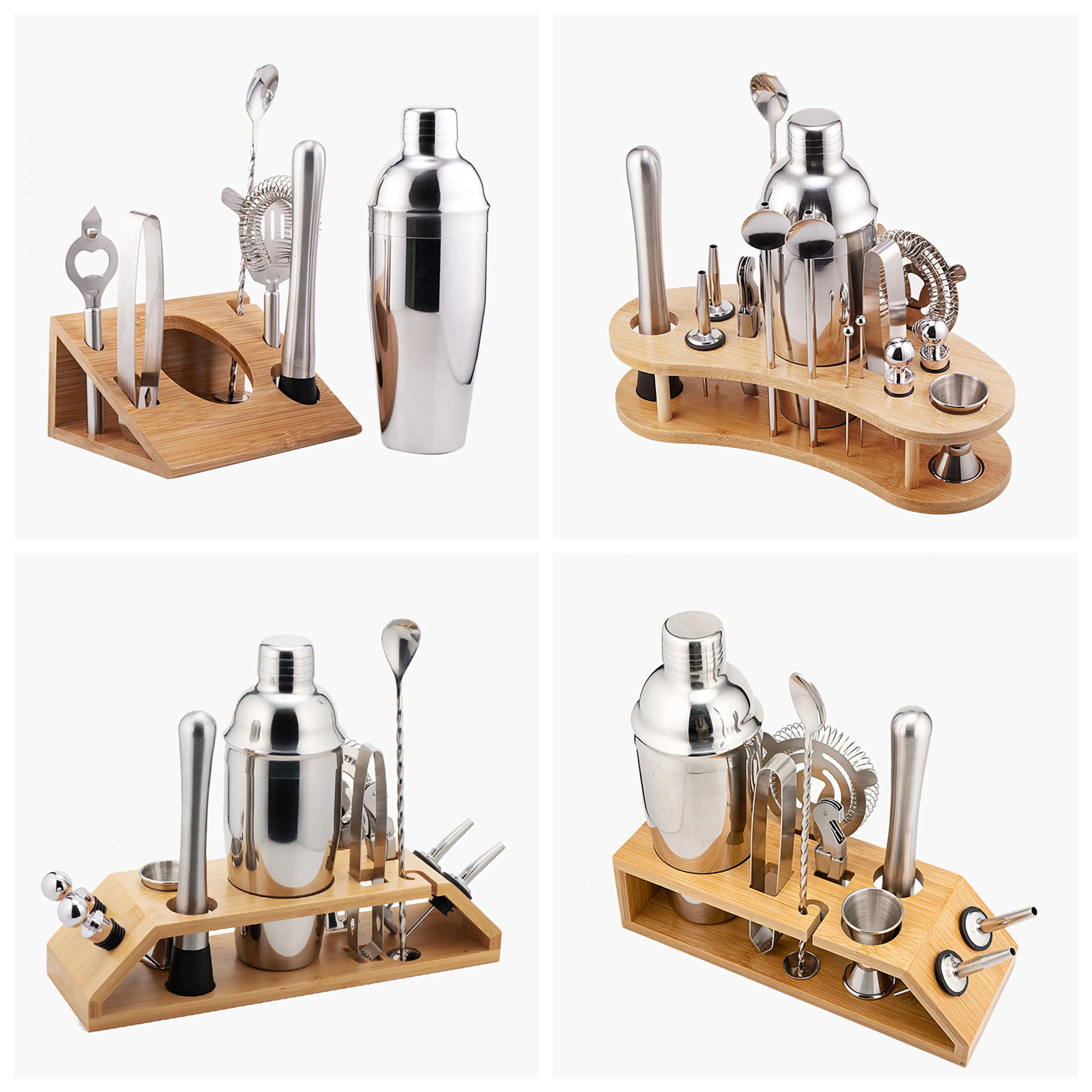 12-piece bartender Kit with stand Professional Bartending kit Home Bar Tool Kit Bar Accessories