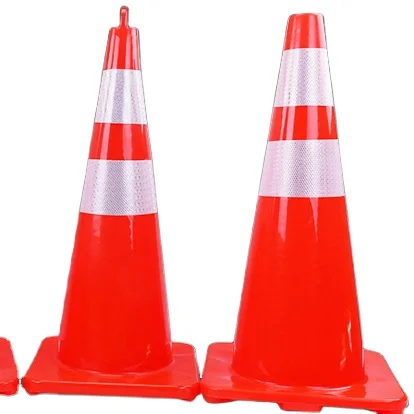 Professional Manufacturer Road Safety Traffic Cone For Construction Area / 300 450 700 900mm Flexible PVC Traffic Cone