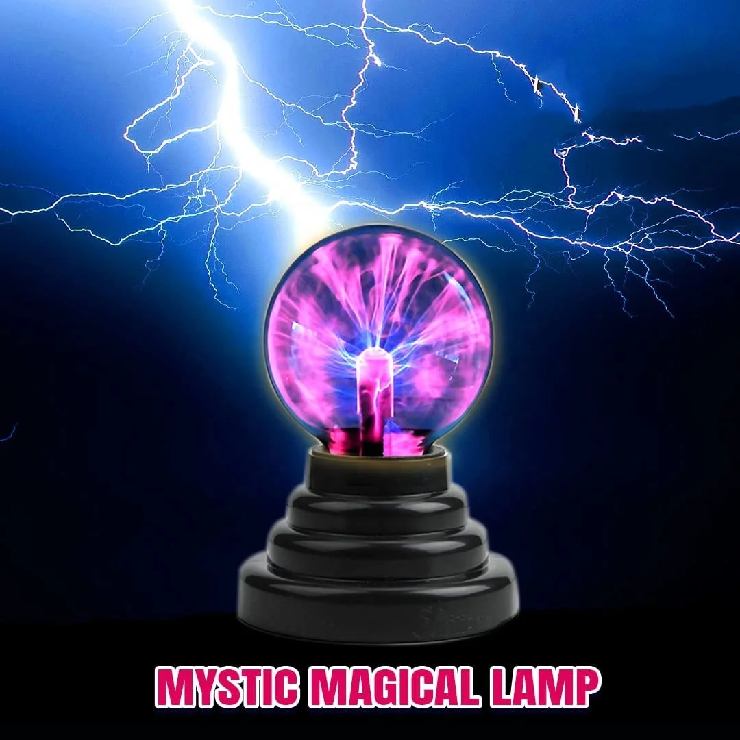 3 inch Plasma Ball Lamp Touch Sensitive Novelty Nebula Sphere Globe Magical Orb Toy Gift for Kids