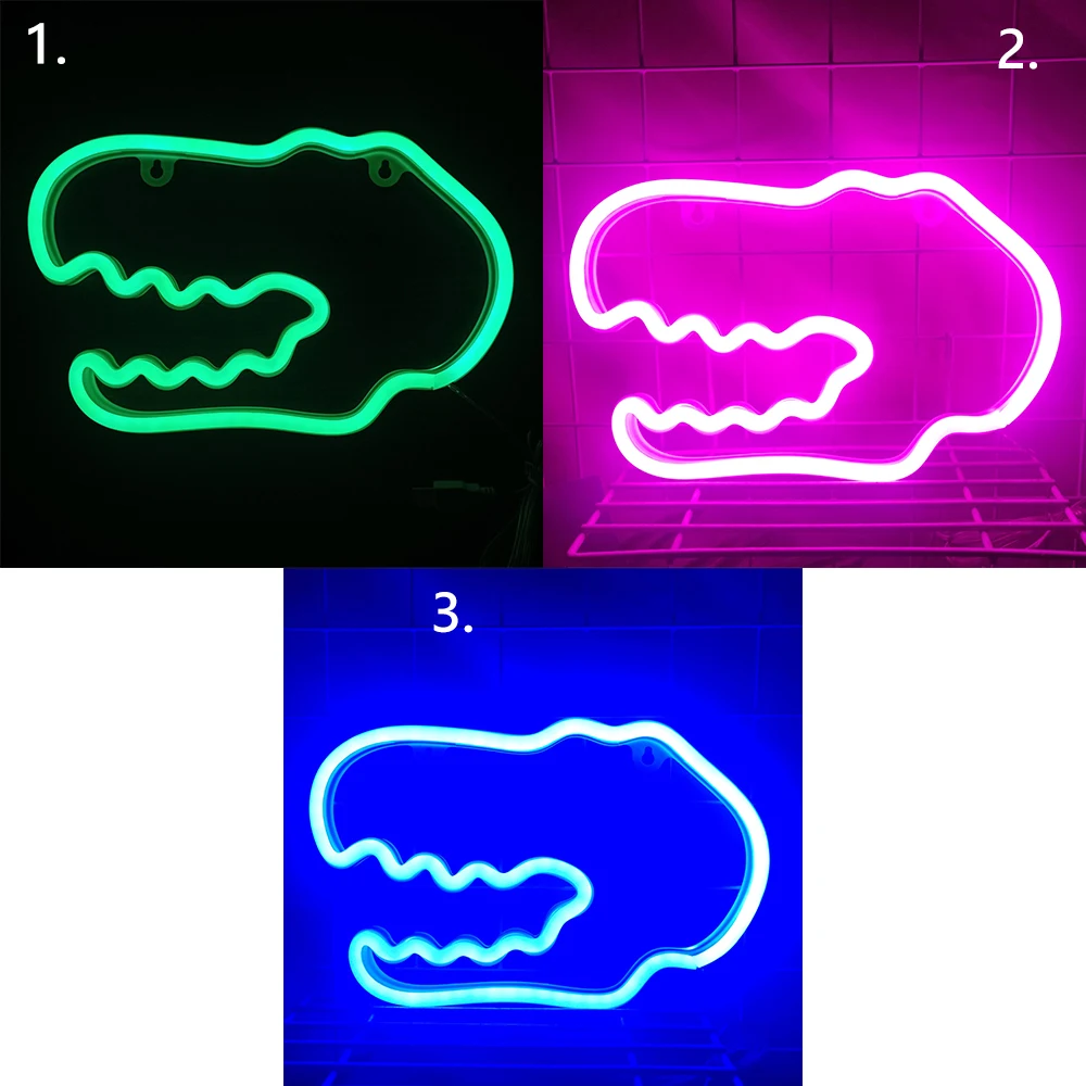BOKUN Kawaii animal shapes LED Signs USB/Battery powered LED Neon Lights for home Neon Signs for Wall Decor