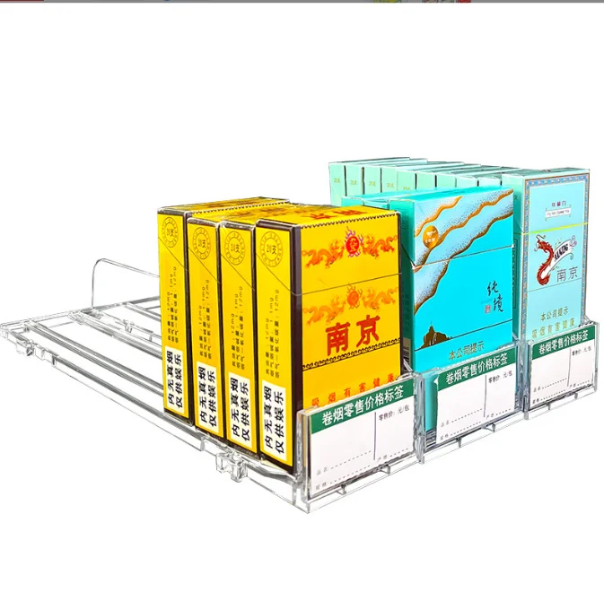 Акриловая полка для сигарет дисплей пластиковые автоматические толкатели табака