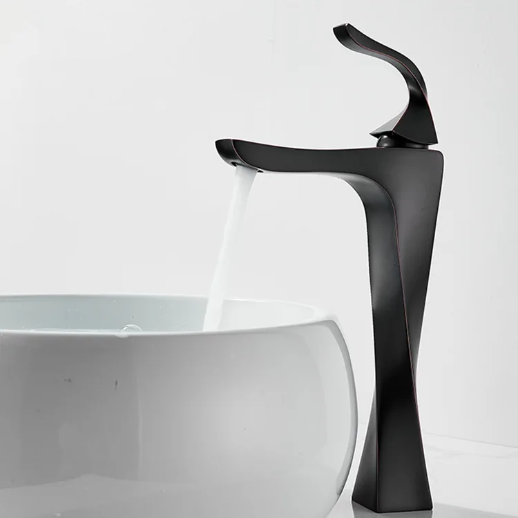 Hot selling zinc alloy wire drawing basin faucet basin hot water cold water bath mixed outlet ceramic spool