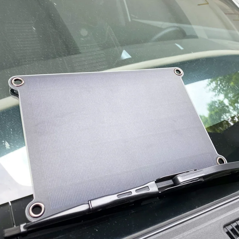 Flextech 18V 5W Portable Solar Car Boat Power Panel Battery Charger Maintainer for Automobile Motor Tractor