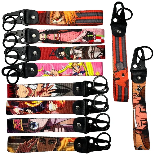 Nylon Webbing Lanyard Carabiner Eagle Mouth Hook Belt Keychain Multi-purpose Belt Buckle