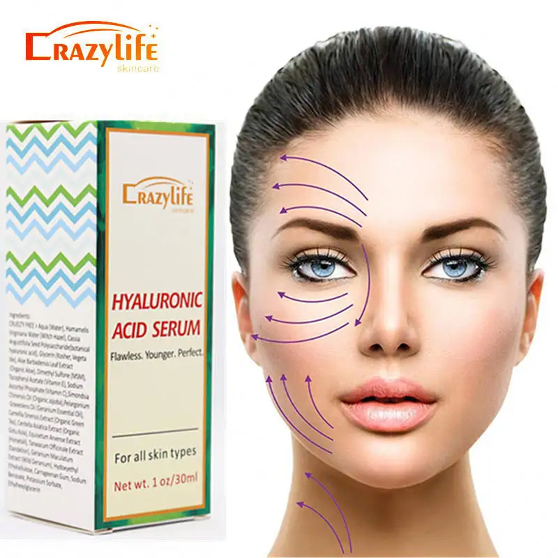 Crazylife 30 ML Anti Aging Face Skin Care Serum Hyaluronic Acid Vitamin C Essence  Whitening Moisturizing Facial Serum