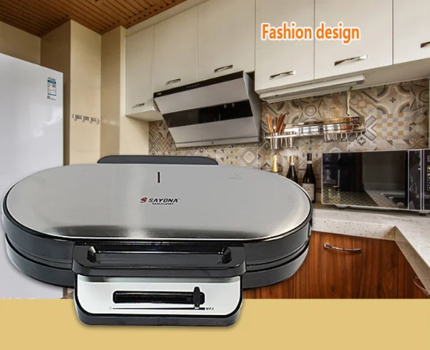 The new popular European high - quality high - grade multi - functional family stainless steel waffle waffle machine