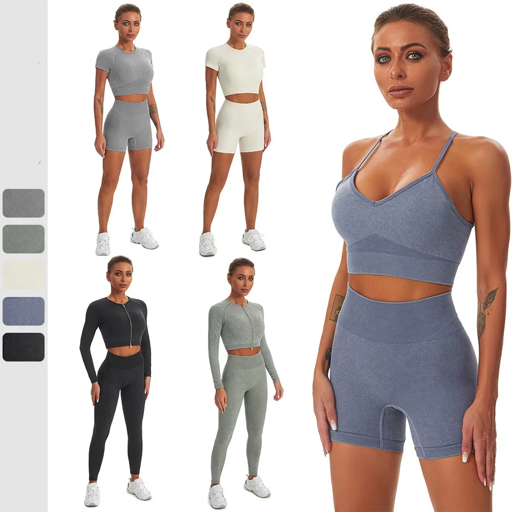 Women Light athletic Gym Leggings running yoga suit Breathable Pants zipper long sleeve Trousers gym Fitness set