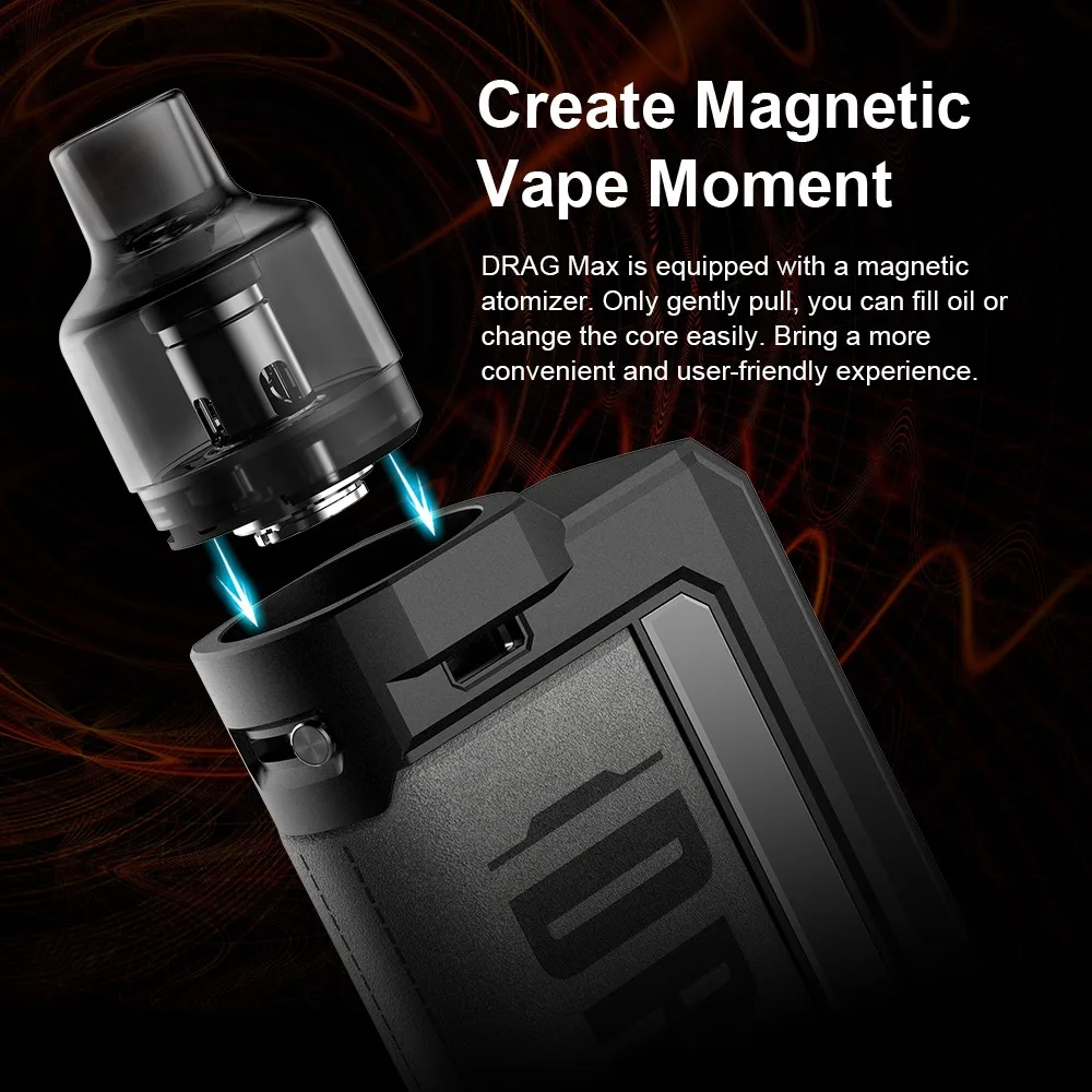 Voopoo низкая цена DRAG MAX Vape Kit 177W 18650 Pod Mod VOOPOO высокое