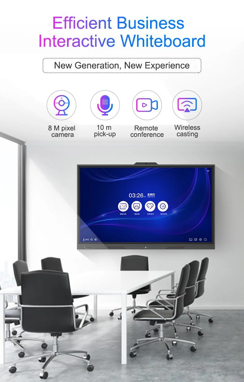 Stable Quality OEM Customized 65 75 85 86 98 100 Inch Interactive Flat Panel Ir Touch Screen Electronic Interactive Flat Panel