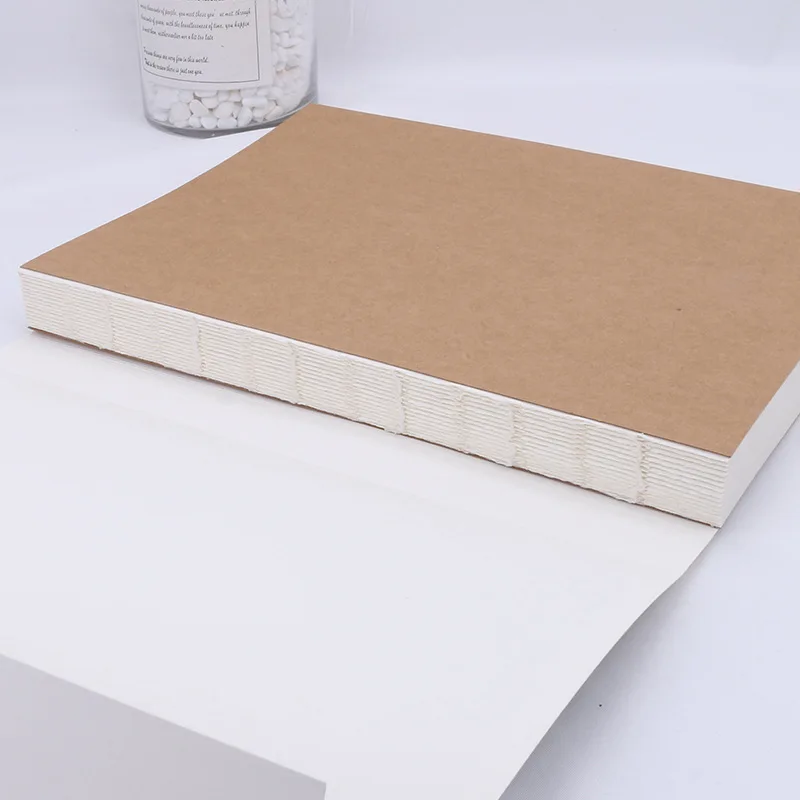 120 Sheets Thickened Paper Sketch Book Beige Paper Art Drawing Painting Book Graffiti Sketchbook School Office Stationery
