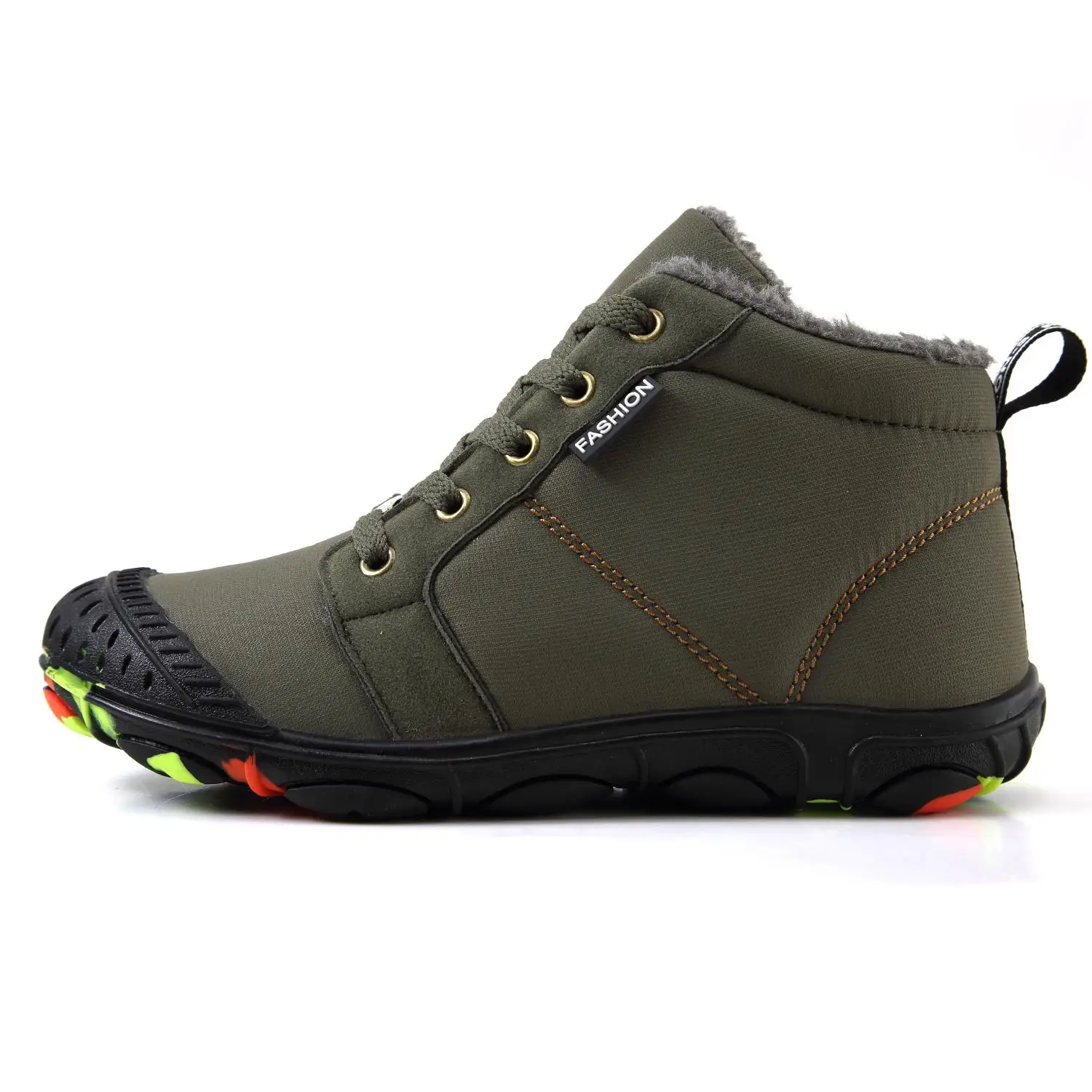 
Fashion Camouflage Plush High Quality Oxford Kids Hiking Boots Waterproof Hiking Boots 