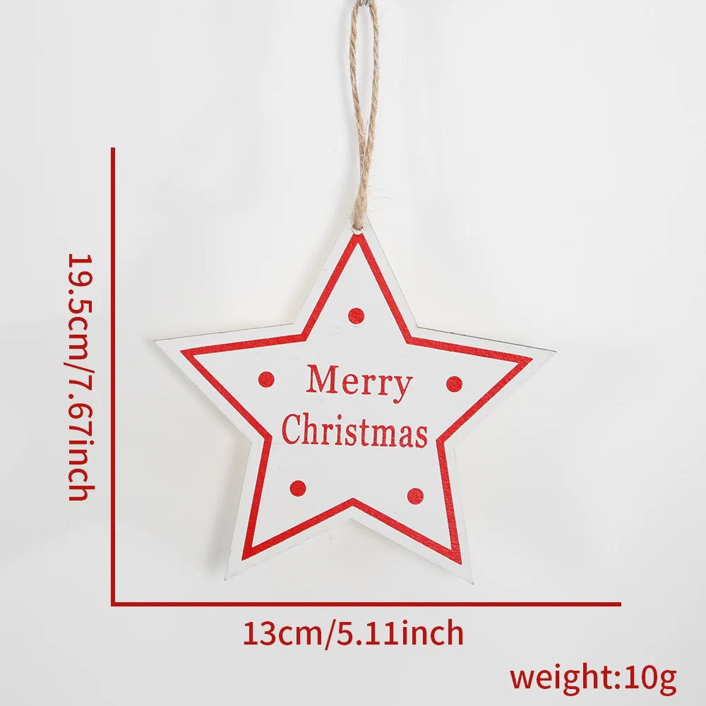 Xmas Wooden Tree Hanging Star board decorations DIY crafts supplies christmas