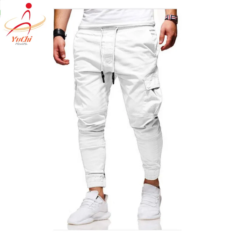 Mens Pants Autumn Thin Cotton Casual Pants Trousers Skinny Jogger Cargo Summer Hip Hop Streetwear Pockets Harem